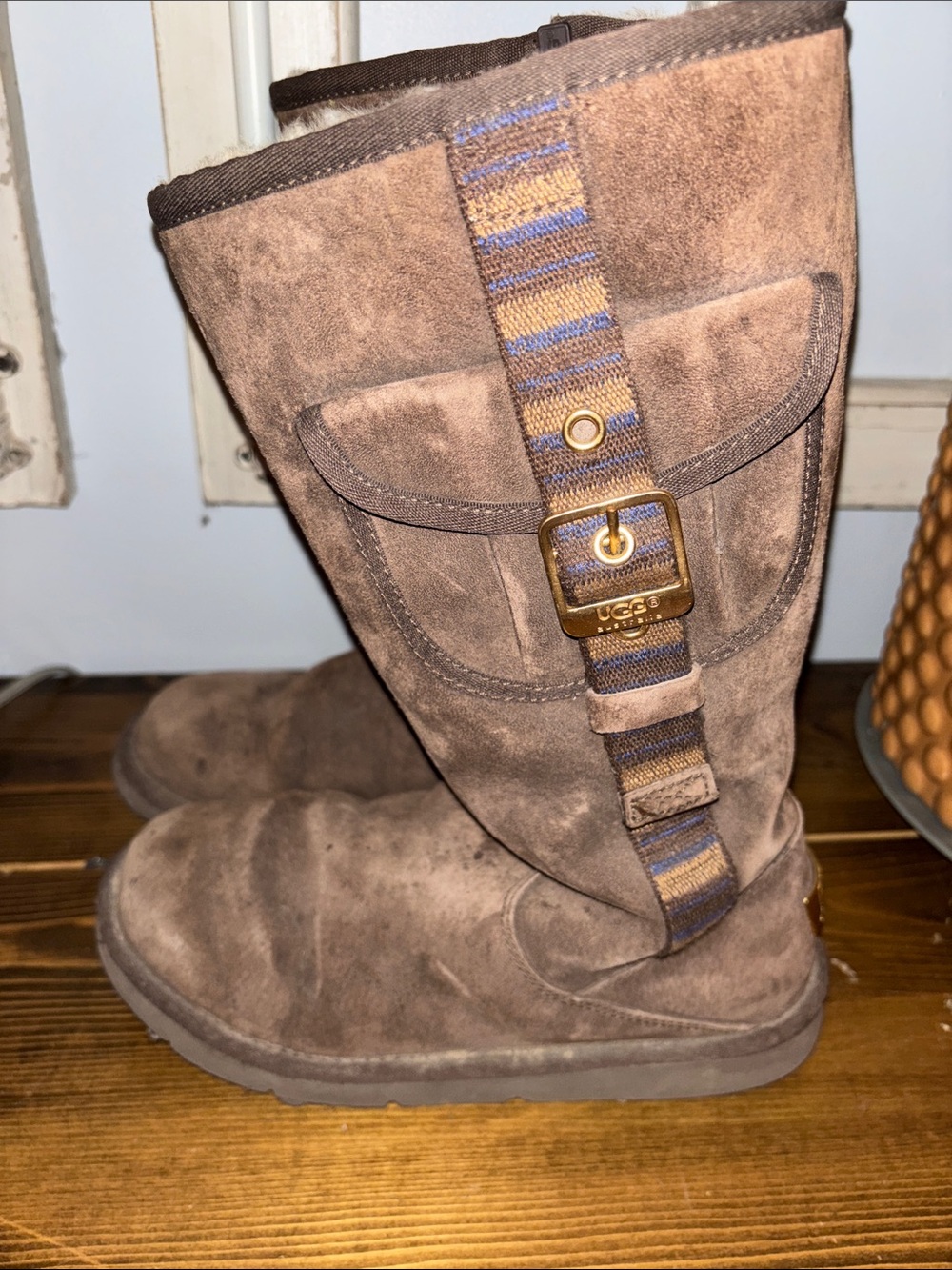 UGG Brown Suede Mid-Calf Boots